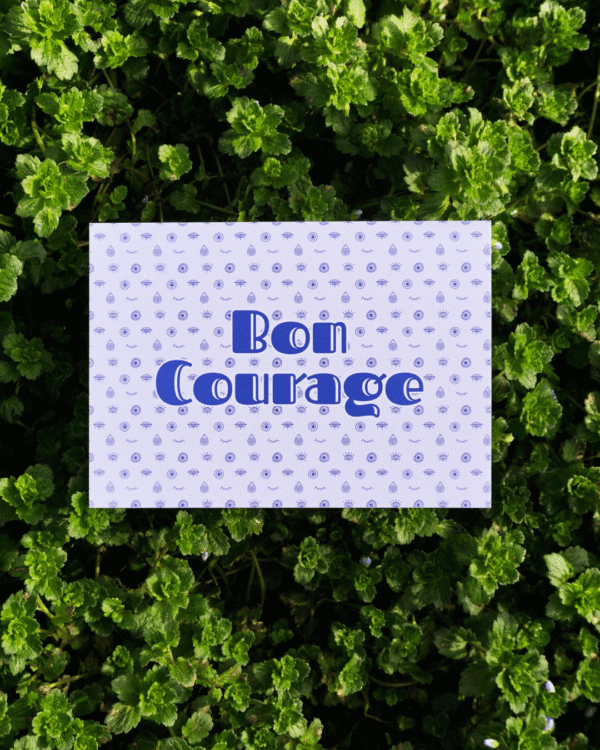 Carte postale « bon courage »