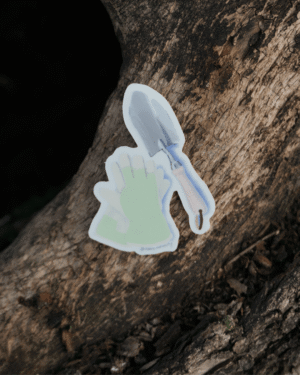 Sticker pelle et gants de jardin